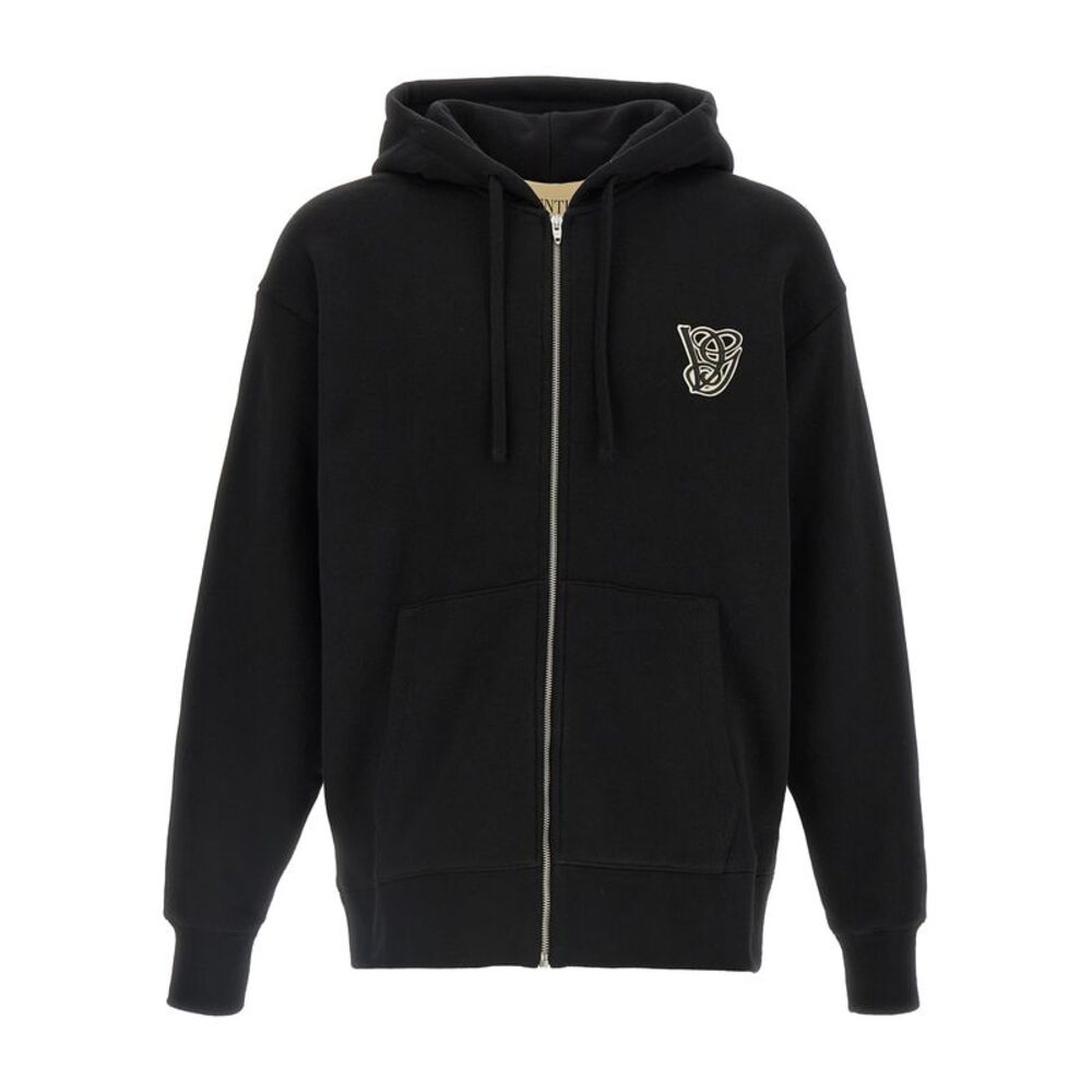 Valentino Garavani Black Cotton Men's Sweatshirt